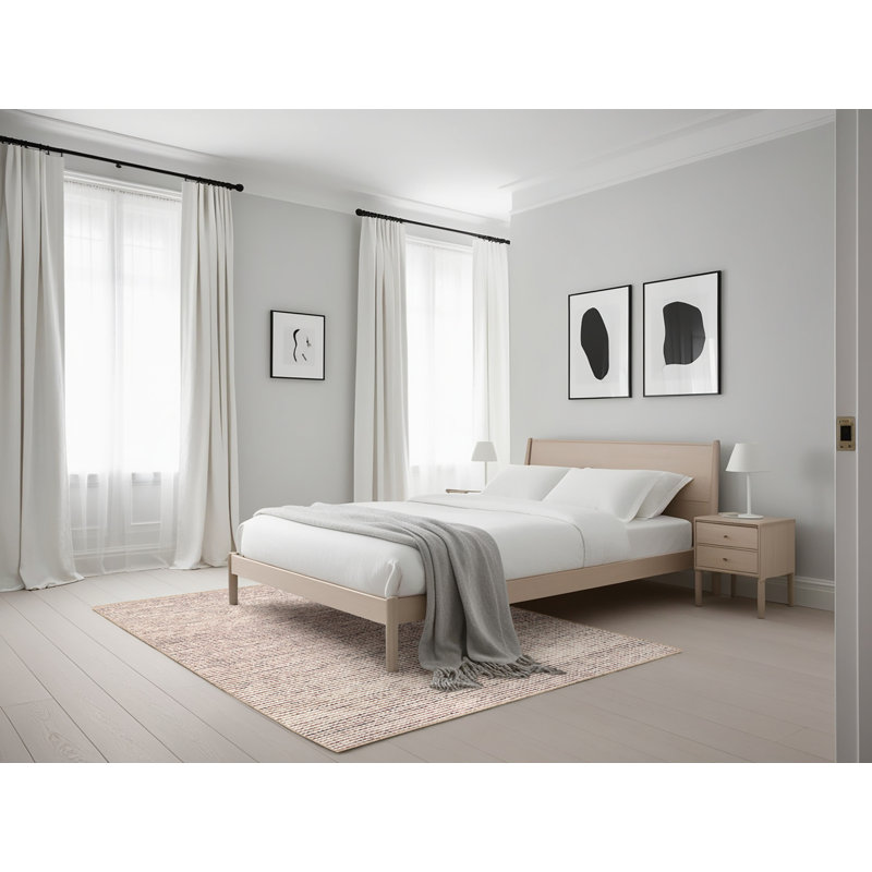 Tapis contemporain rose, Rectangle 5 pi x 7 pi