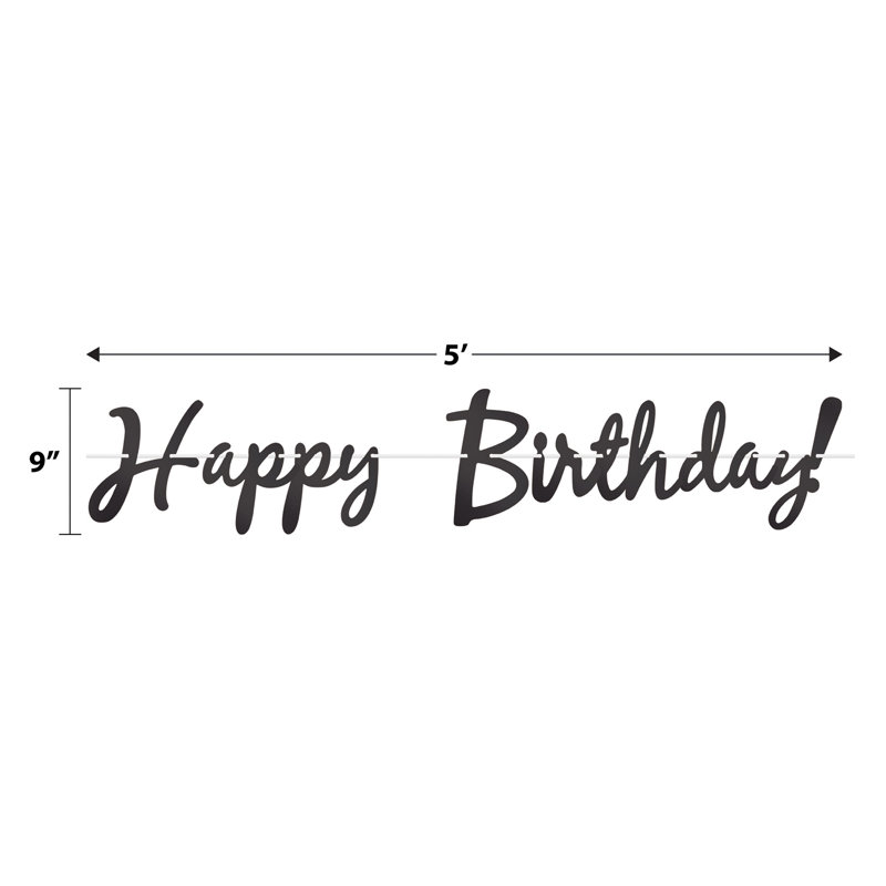 Banderole Foil Happy Birthday