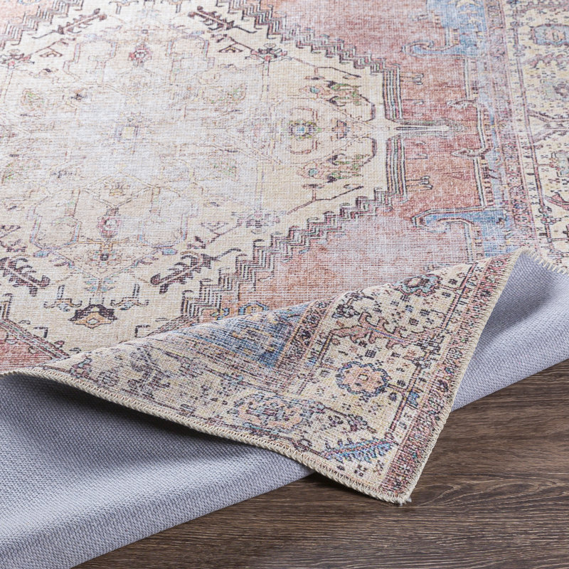 Heyward Washable Oriental Indoor Rug, Rectangle 6'7" x 9'