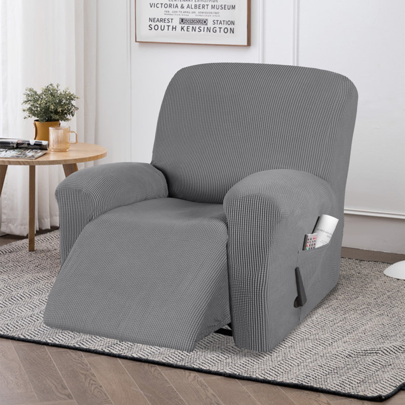 Housse pour fauteuil inclinable Hayneville, Mélange de polyester gris