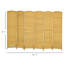 Cloison murale tissée à la main - 6 pi de hauteur en bois naturel pour bureau à domicile et chambre à coucher pliante à 6 panneaux
