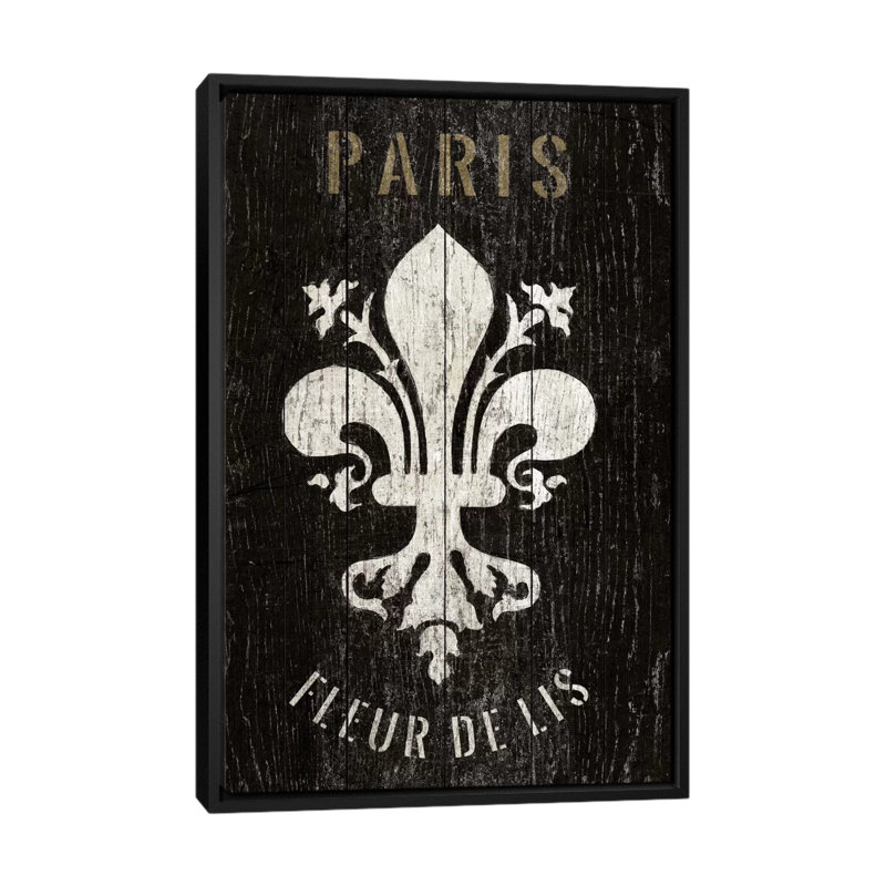 «Refurbished Fleur de Lis» par Wild Apple Portfolio - reproduction d'art textuel sur toile, H 26 po x l 18 po x P 1,5 po