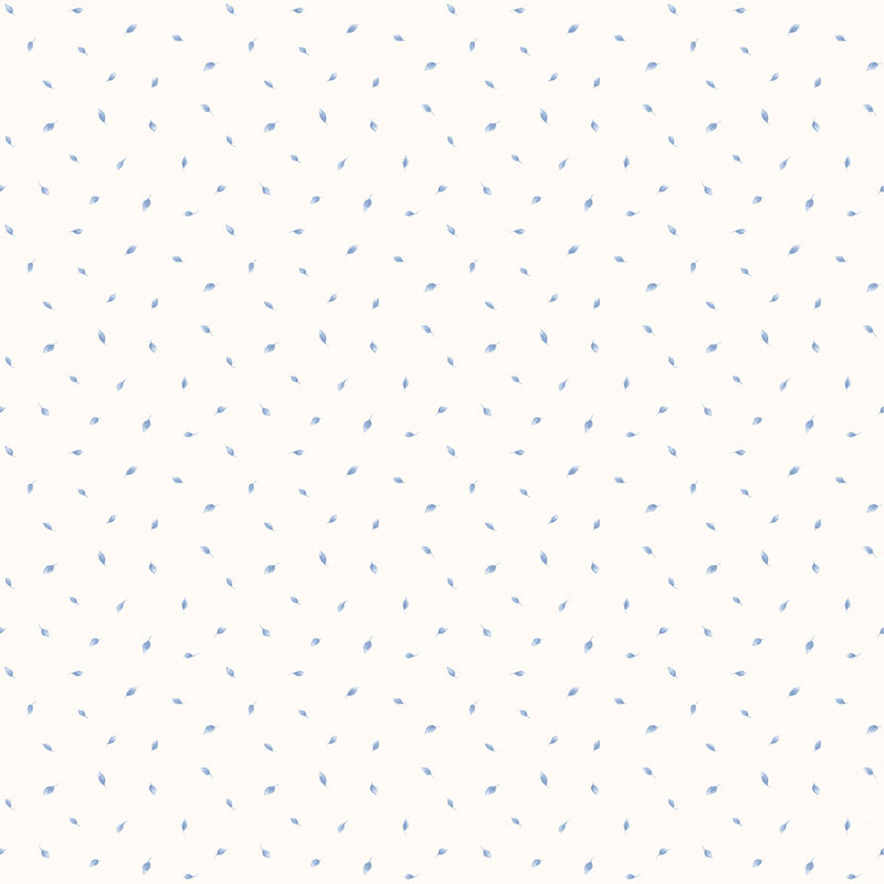Cantwell 25.4m x 53cm Matte Wallpaper Roll, Blue/White