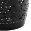 Table d'appoint noire de 12 po | Charmante mosaïque avec carreaux de céramique et structure en fer robuste polyvalente pour les espaces extérieurs intérieurs, y compris la terrasse, le balcon et la terrasse