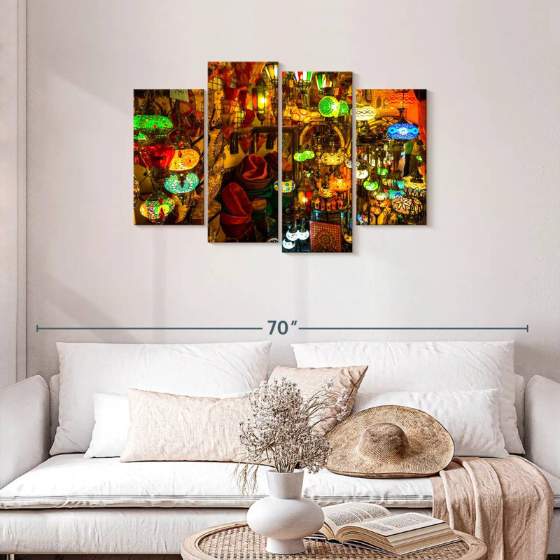Kerner Glowing Arabic Lamps, 27" H x 43" W
