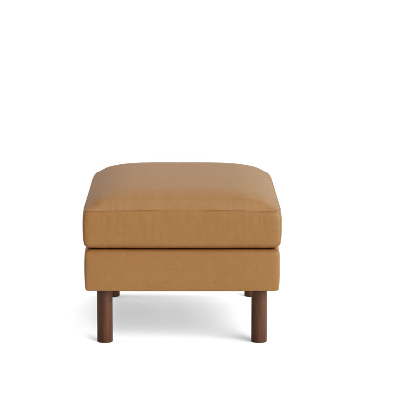 Laguna Ottoman, Leather - Butterscotch