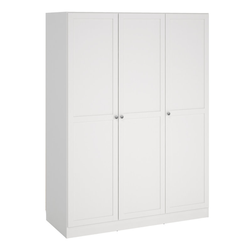 Bowery 3 Door Manufactured Wood Wardrobe, White