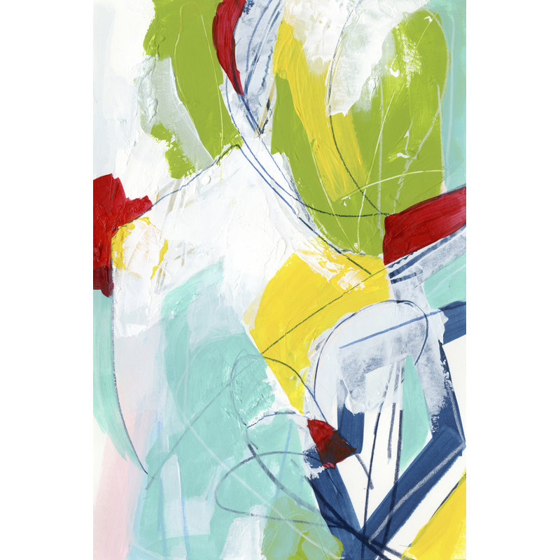 Camera Shy II by June Erica Vess - Painting on Canvas, 91cm H x 61cm W, Black Floater Framed