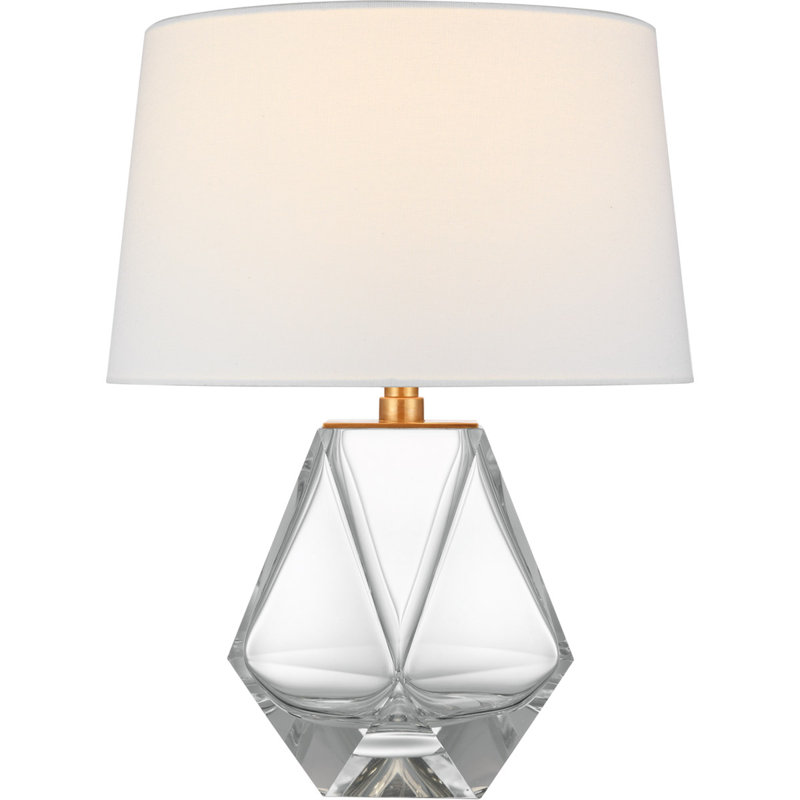 Chapman & Myers Gemma Table Lamp, Clear, 16.5" H x 13" W x 13" D