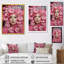 «Pink Floral Tranquil Woman Portrait», art mural glam-1829757950-1829757945