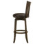 Chaise de bar pivotante en cerisier foncé Decker