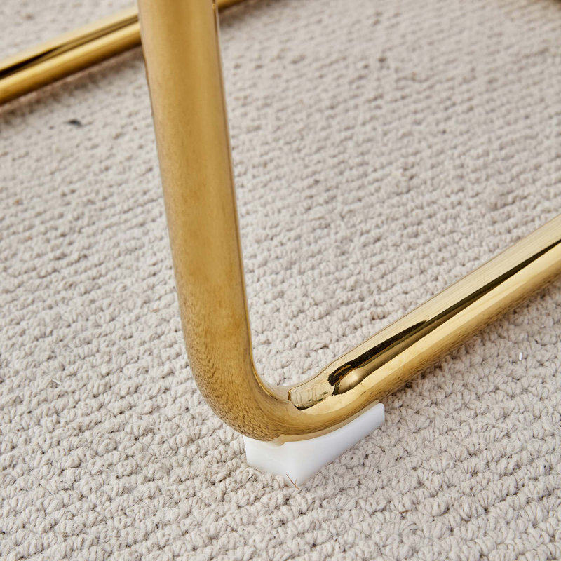 Ensemble de table et de chaises 7 pièces, une table avec pieds en acier inoxydable et 6 chaises, 7 pièces : table, 6 chaises