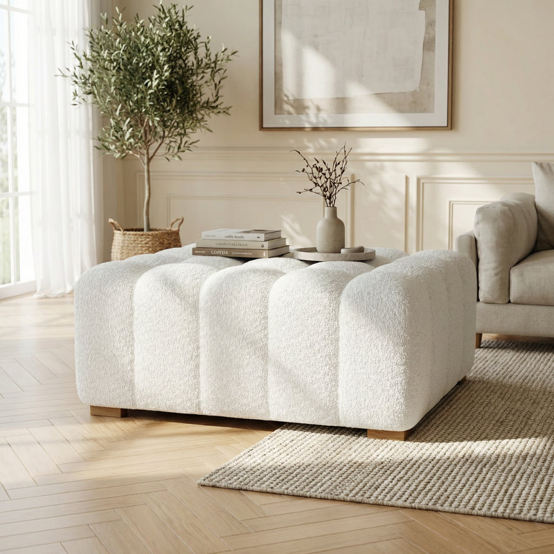 Repose-pieds luxueux et polyvalent avec pieds en bois massif