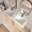 48 Inch Double Sinks Freestanding Bathroom Vanity With White Resin Top