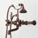 Wall-Mount Telephone Faucet with Cross Handles and 4" Wall Couplers