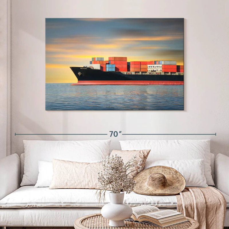 Cargo Ship, 32" H x 48" W