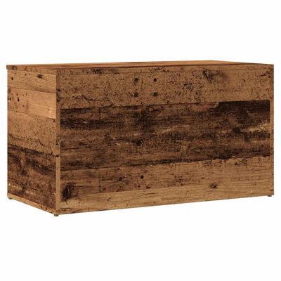 Coffre de rangement en bois d'ingénierie 33,1 x 16,5 x 18,1 po Vidaxl