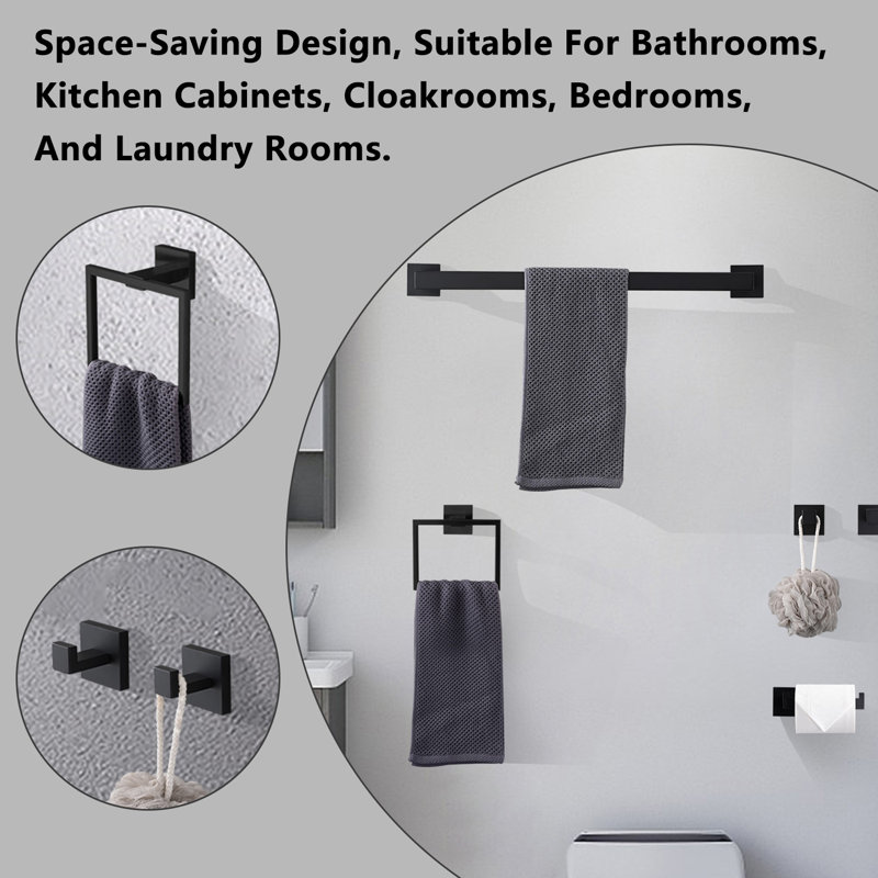 10 - Piece Bathroom Hardware Set, Matte Black