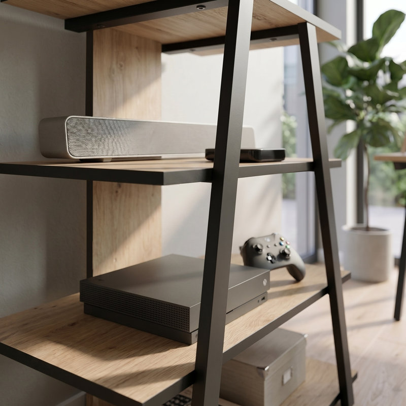TV Stand for TVs up to 24", Oak - Black