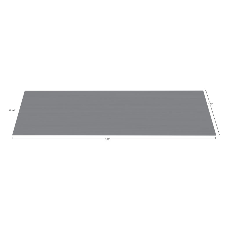Rouleau de plancher de garage nervuré, Gris ardoise, L 288 po x l 120 po