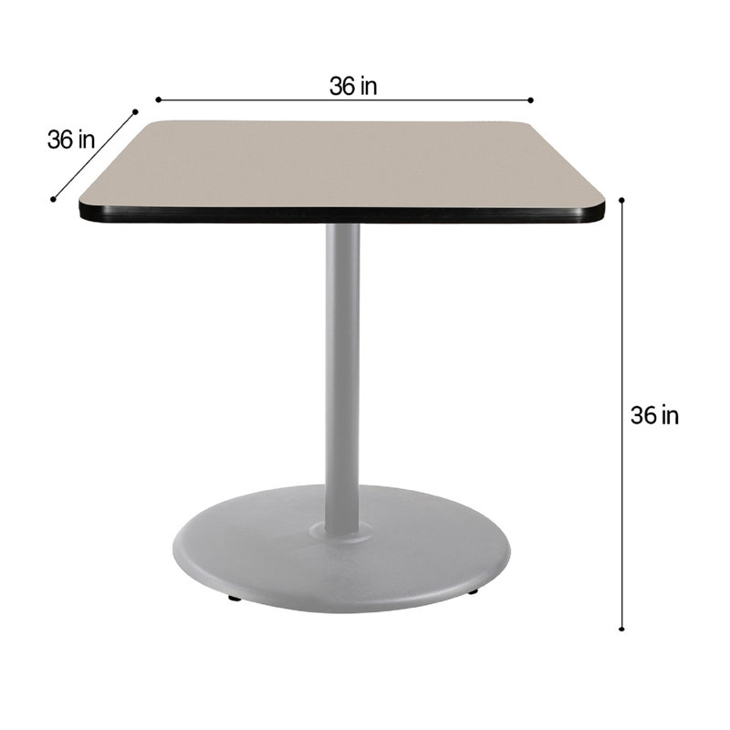 Table basse Bennet, H 36 po x L 36 po x l 36 po, Gris, Gris