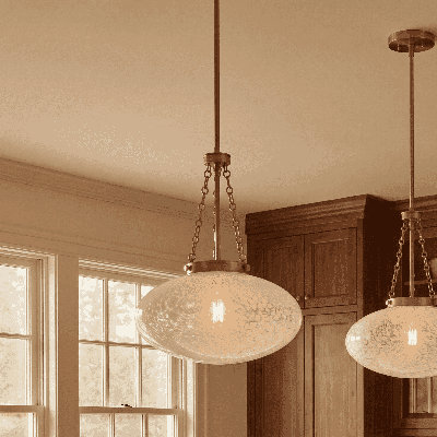 Willow 1-Light Pendant in Brass