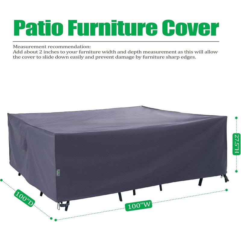 Patio Furniture Covers Waterproof UV Resistant Rip-Stop Fabric Outdoor Furniture Cover