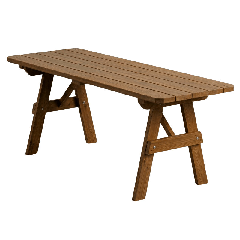  Table 8 po en cèdre rouge Franklin seulement, teinte champignon, Mushroom Stain, 8 Foot