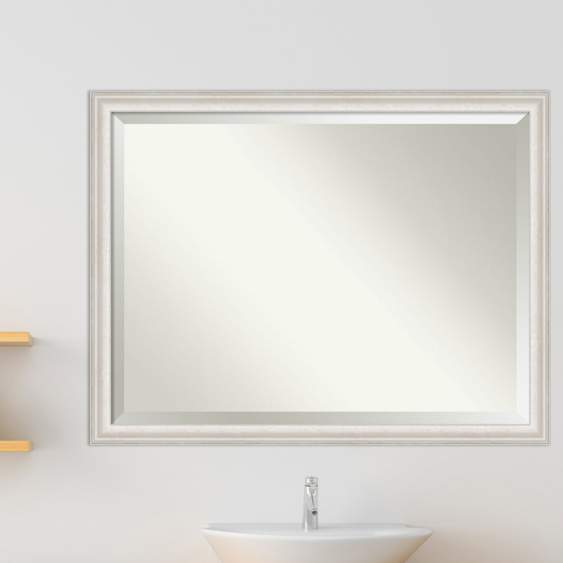 Reshard Wall Mirror, White Wash Silver, 34" x 44"