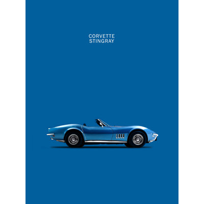 Corvette Stingray Blue - reproduction sur toile tendue