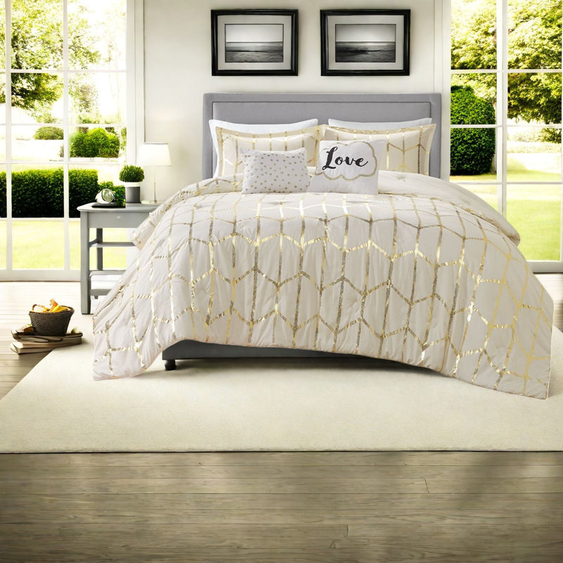Ensembles de literie simple en microfibre douce, style métallique moderne pour la maison