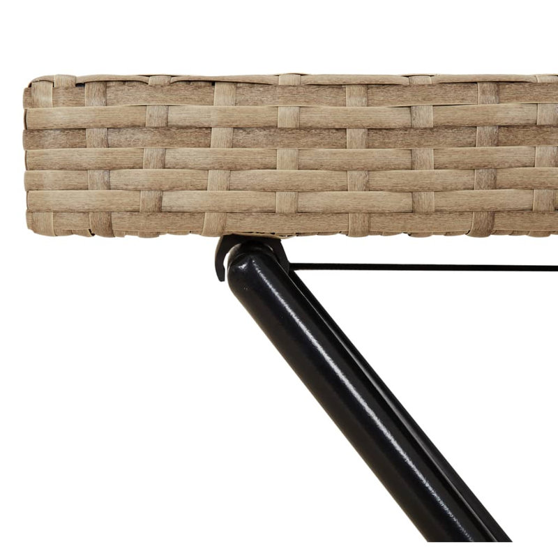 Table pliante en poly rotin 25,6 po x 15,7 po x 29,5 po Latitude Run®, Beige