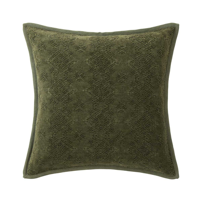 SYRACUSE Pillow Cover & Insert, Dark Green, Square 22"