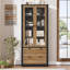 Armoire de cuisine - armoire de rangement haute de 72 po avec 2 grands tiroirs et 3 tablettes réglables-1850141900