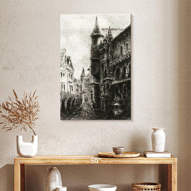 Rue Saint-Romain Rouen, 1ère assiette, 1896, 36" H x 24" W