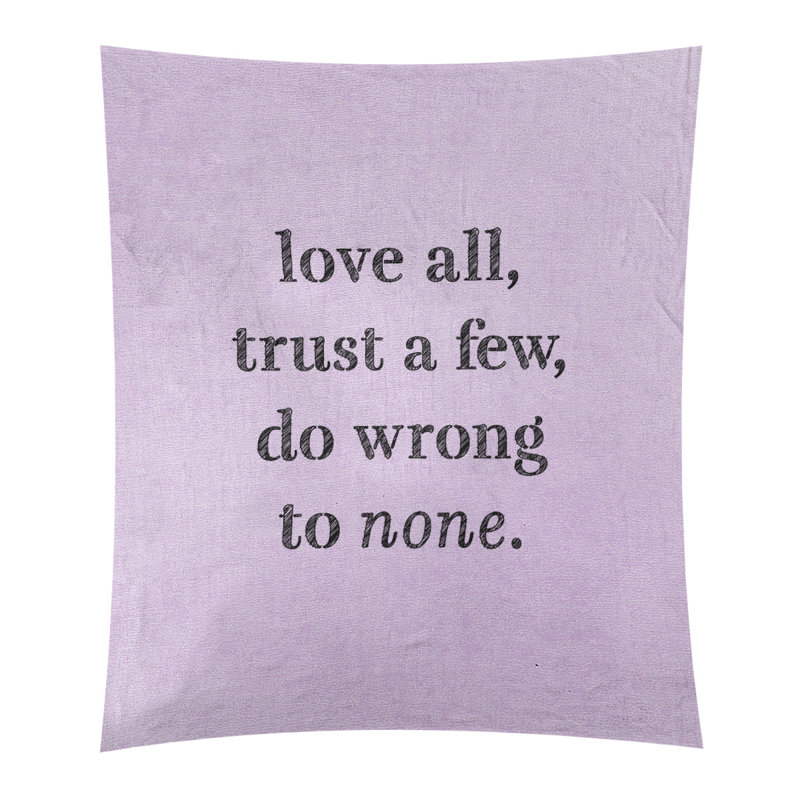 Tapisserie de polyester, pas de citation erronée, H 80 po x l 68 po, Mauve / noir