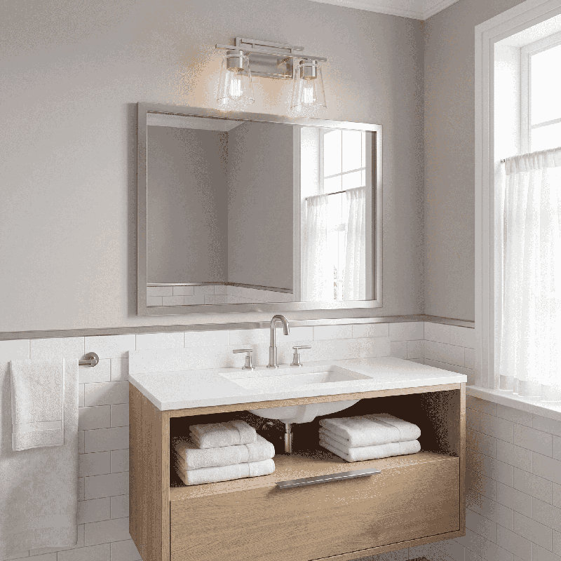 Averi 14.63" W 2-Light Dimmable Vanity Light, Warm Brass