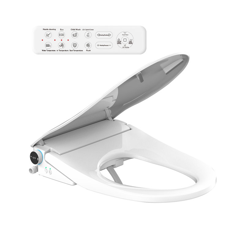iliD Smart Max Bidet Toilet Seat, Auto Open/Close, Electric Elongated Ecoseat with Four Cleaning Modes, Wider Seat, Ultra Slim, Female Wash and Rear Wash, 2 Year Warranty