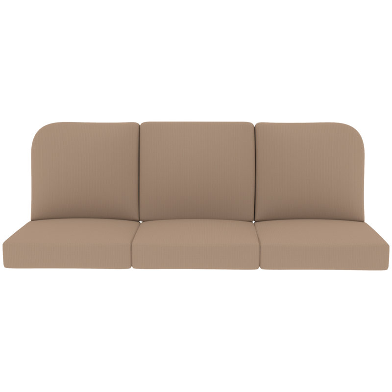 Outdoor 5" Deep Seat Replacement Cushion Set of 3, 22 x 24 Inch Patio Chair Cushions with Water-Repellent & UV-Resistant Olefin Cover, Eco-Friendly Seat & Back Cushions for Patio Furniture