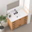 Comptoir de meuble-lavabo en quartz blanc 48 po avec lavabo en céramique, dosseret et éclaboussures latérales