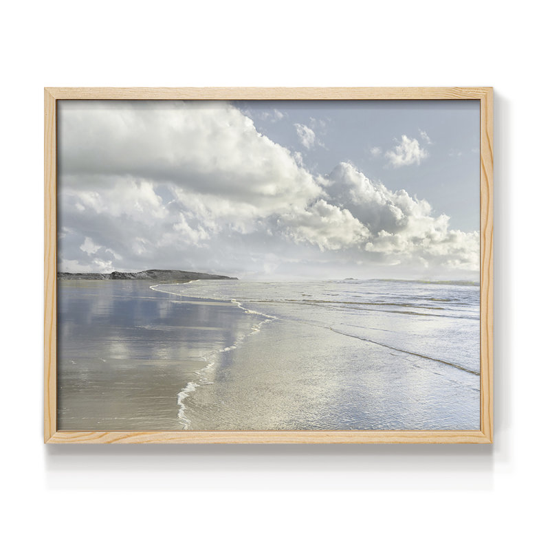 Plage infinie - reproduction encadrée - réarmable, Naturel, H 16 po x l 20 po