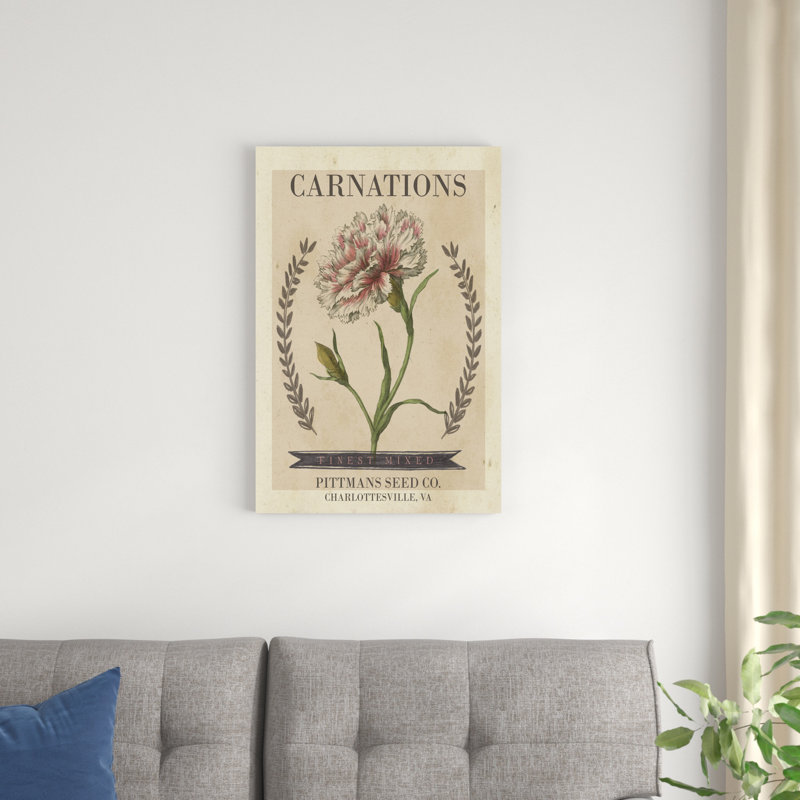 «Vintage Seed Packets V» par Studio W - impression sur toile tendue, H 30 po x l 20 po