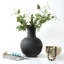 Approx.16" Earthy Gray Pottery Vase Globular Shape