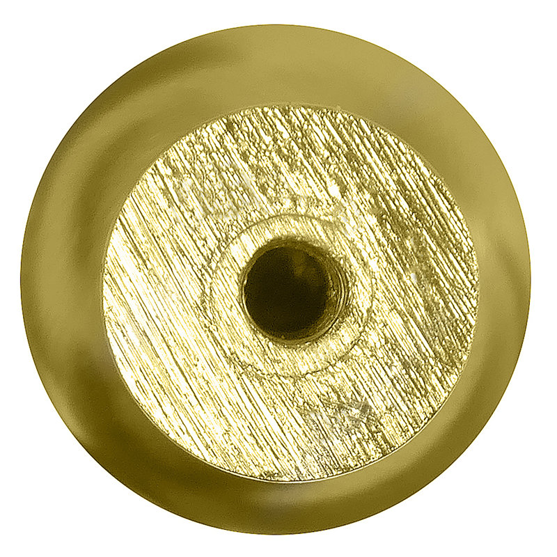 Poignée ronde de 7/8 po de diamètre, Laiton brossé mat