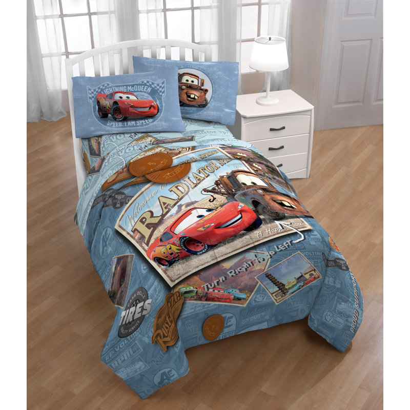 Ensemble d’confort réversible cars, Édredon simple + 4 pièces supplémentaires