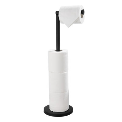 Porte-papier hygiénique, Porte-papier hygiénique sur pied pour salle de bain, Acier inoxydable 304