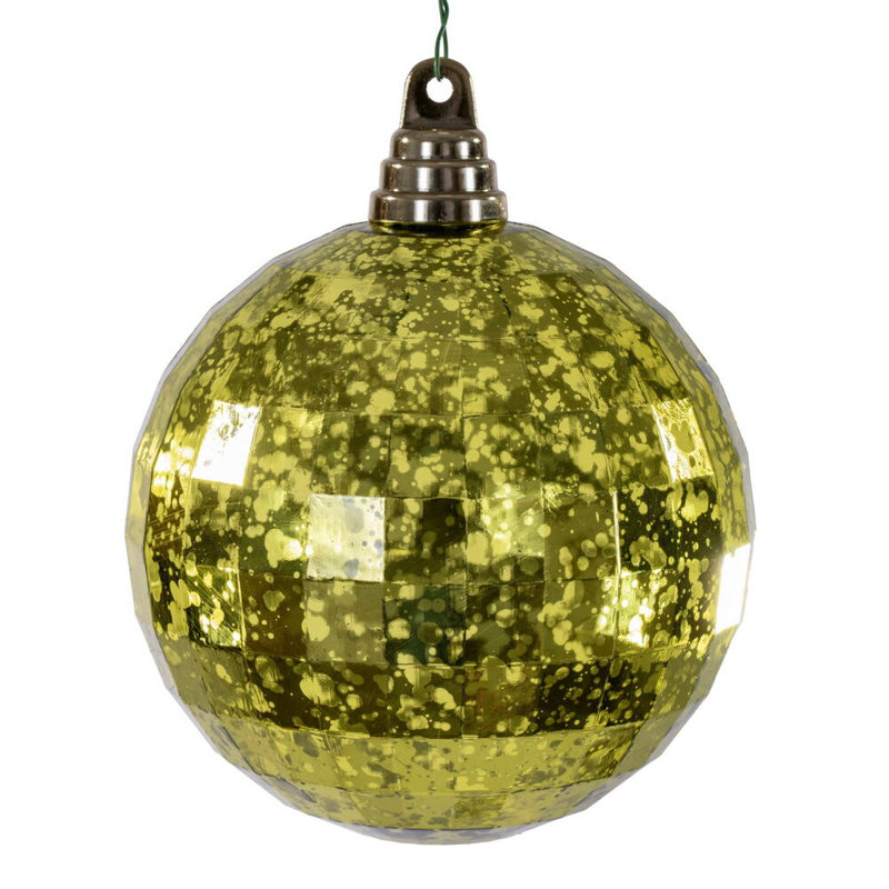 The Holiday Aisle® 4.75" Mirror Mercury Ornament. It includes 4 pieces per bag., Lime