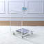 Petitt Glass Top Wheel End Table