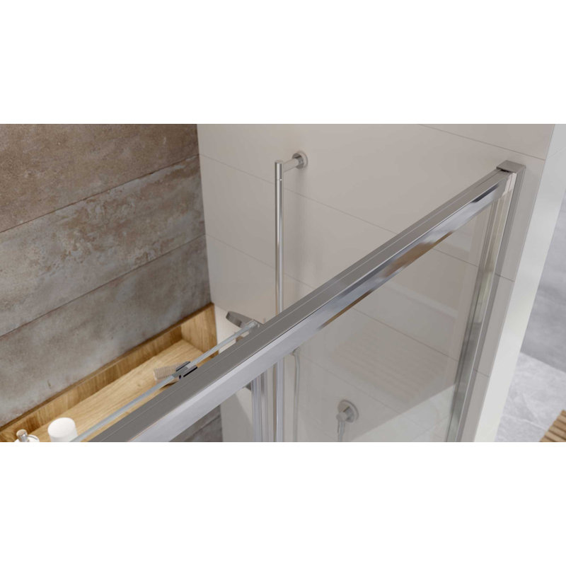 Feora Semi-Frameless Shower Enclosure, 1400mm W x 800mm D