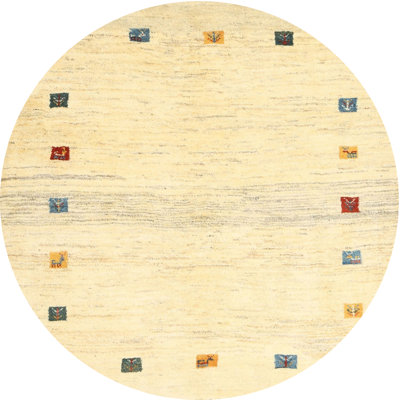 Tapis contemporain beige / bleu / rouge